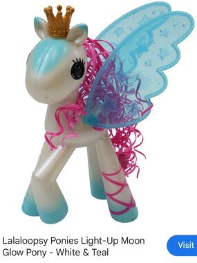 Lalaloopsy Light-Up Winged Pony - White, Teal & Pink